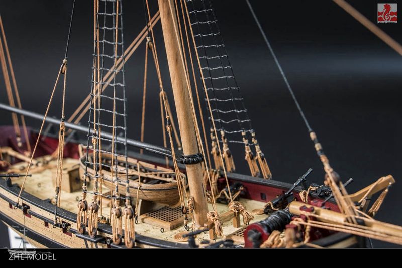 H.M.S CUTTER LADY NELSON Scale 1/64 L 20.8" Wood ship model kit